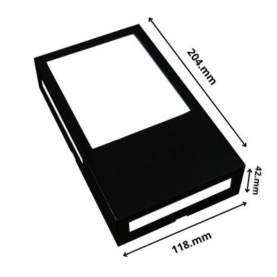Arandela Led Cube Avant - Preto Fosco 3000k - Luz Amarela