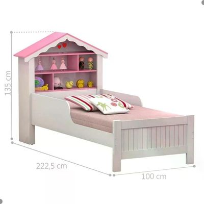 Cama Casinha Rosa Com Nichos Menina