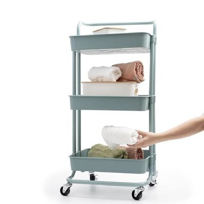 Carrinho Estetica Salao Organizador Auxiliar Multiuso Porta Brinquedos Sala Cozinha Consultorio Dentista 3 Prateleiras P