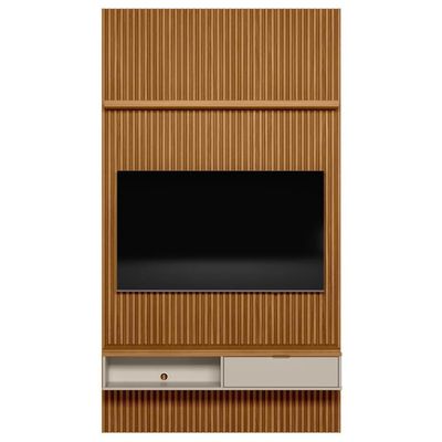Painel Ripado Para 60 Pol. Com Bancada 141cm Plus L06 Nature-off White - Mpozenato