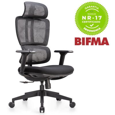Cadeira Ergonômica Beta Com Nr17 High Movescan Preto