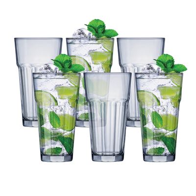 Conjunto de Jarra de Vidro e Copos Ruvolo Suco Maxim - 7 Peças