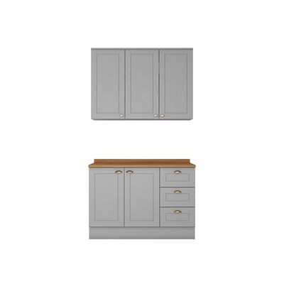 Cozinha Compacta 2 Peças Amy Casa 812 Cinza