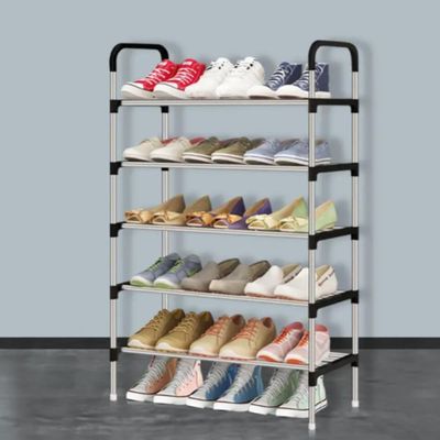Estante Organizadora Multiuso 5 Prateleiras Sapateira Modular 15 Pares Lavanderia Rack Multiuso Bporta Calcados Brinqued