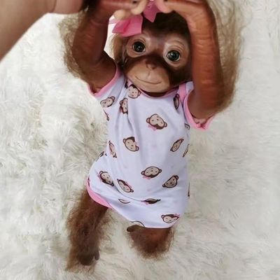 Macaco Reborn Pele De Vinil De Silicone Macio Pelos Implantados A Mão