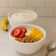 Jogo 2 Tigelas 300ml e 500ml Bowl Branco Plástico Servir Caldos Saladas Acompanhamentos Coza
