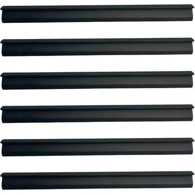 Kit 6 Puxadores para Móveis 20cm Preto Facetato Libero Nuevo Cava Invertida Torralba