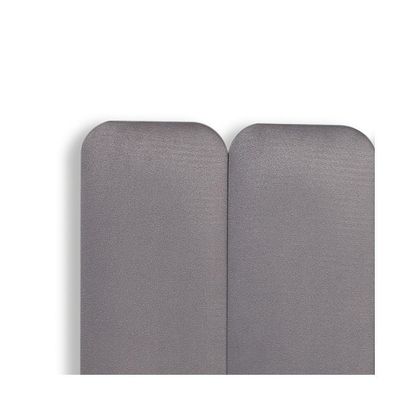 Cabeceira King Kit 10 Placas Modelo Arredondada - Suede Cinza