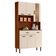 Kit Cozinha 6 portas 1 gaveta 91 Cm Golden Ktp Nogueira Off White
