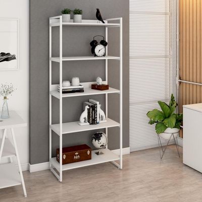 Estante Kuadra 80x40x187cm C/05 Prateleiras Branco Chess / Est.branca Branco Chess / Est.branca