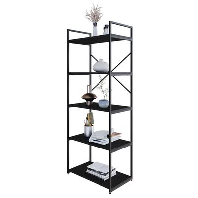 Estante C/05 Prateleiras 152x60x33cm Yon Preto Tx/est.preta Preto Tx/est.preta