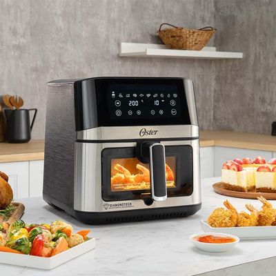 Fritadeira Oster Inox Diamondtech 7,5L Com Visor Transparente 110V