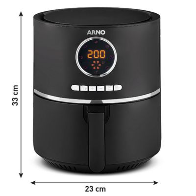 Fritadeira sem Óleo Airfryer Arno Ultra Digital Preta 4,2L UFRD 127V