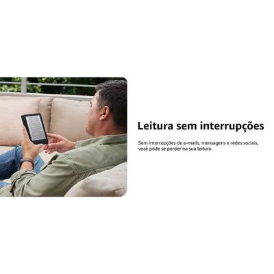 E-Reader Kindle 11ª Geração Amazon com 16GB, Luz integrada e Wi-Fi Preto / Bivolt