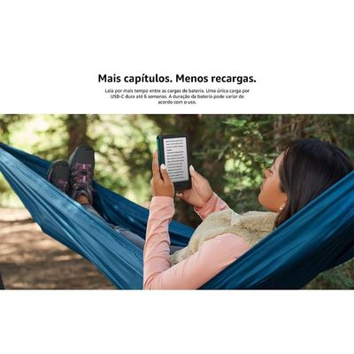 E-Reader Kindle 11ª Geração Amazon com 16GB, Luz integrada e Wi-Fi Preto / Bivolt