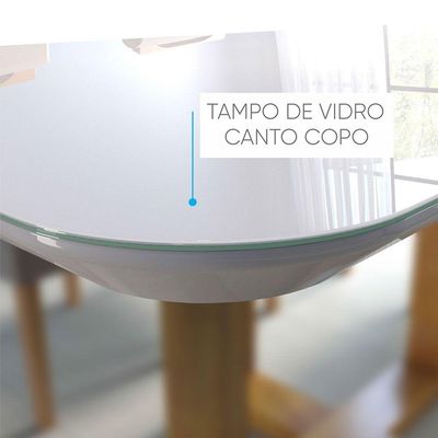 Kit Sala De Jantar 4 Lugares Mesa Lisy E Cadeiras Jade Veludo Off White Com Marrom Acinzentado