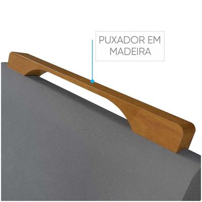 Conjunto Sala Jantar 4 Lugares Mesa e Cadeiras Linho Grafite