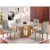 Conjunto Sala Jantar 4 Lugares Mesa e Cadeiras Linho Grafite