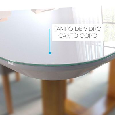 Conjunto Sala De Jantar 4 Lugares Paris Mesa Quadrada Veludo Móveis Mix Mel/off-white/bege