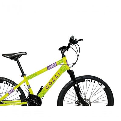 Bicicleta Colli Mônaco Aro 26 Disco 21 V Rapid Fire Cor Vermelho Tamanho Do Quadro 13,5 Amarelo