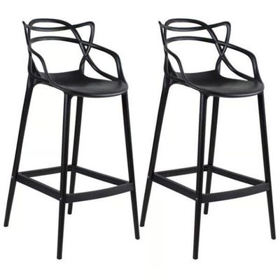 Kit C|2banqueta Baixa Masters Allegra - 66 Cm - Preto