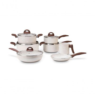 Jogo De Panelas 7 Peças Ceramic Life Vanilla-Brinox Vanilla