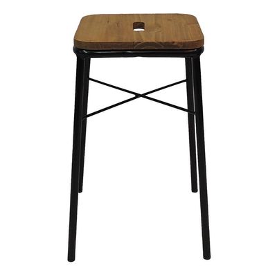 Banco Pegs Baixo Decorativo Preto - Overseas