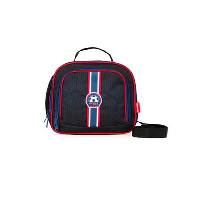 Lancheira Térmica Infantil Masculina Futebol Preta U / Preto