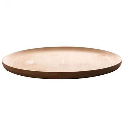 Kit 2 Pratos De Bambu 27cm Lyor Rasos Bandejas Redondas Buffet Servir Mesa Posta
