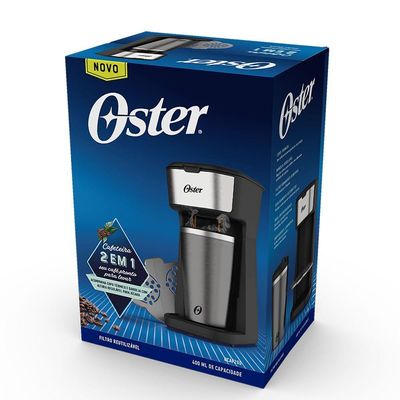 Cafeteira Oster 2Day Inox 2 Em 1 Com Copo Térmico 110V