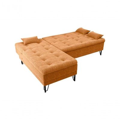Sofá Cama com Chaise 3 Lugares 2,00 Mts Nice Matrix Mostarda