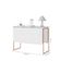 Aparador Buffet Para Sala Industrial Oslo Branco Cobre