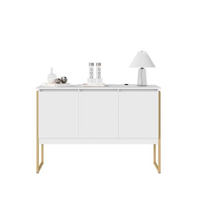 Buffet Classico Com 3 Portas Veneza Branco Dourado