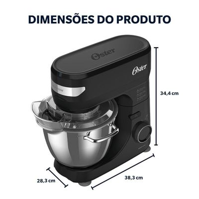 Batedeira Planetária Oster 4L Bowl Inox III 110V