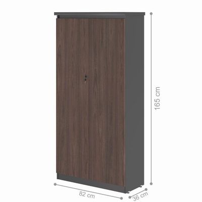 Armario Com2 Portas 4 Prateleiras Freijó Preto