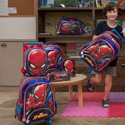 Lancheira Escolar Masculina Homem Aranha Premium Azul U / Azul