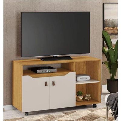 Rack Seleto Para Até 49" Jcm Movelaria - Cinamomo/off