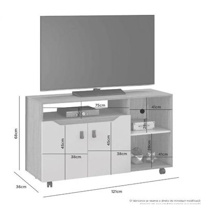 Rack Seleto Para Até 49" Jcm Movelaria - Cinamomo/off