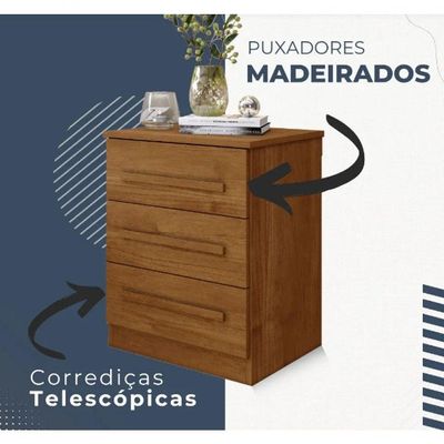 Mesa De Cabeceira Império Benetil Móveis - Cinamomo
