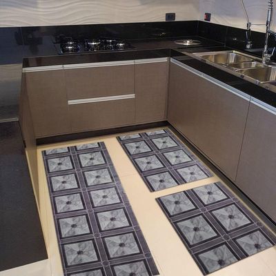 Kit 3 Peças Jogo Cozinha Passadeira Manta Vinilico Laminado Marmorizado