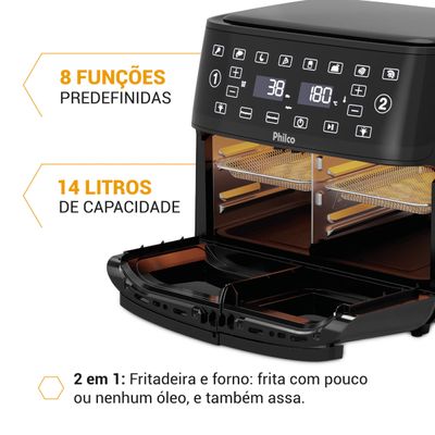Air Fryer Philco 14L 4 em 1 Painel Digital PAF14A 127V