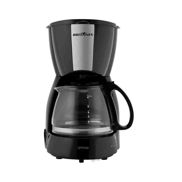 Cafeteira Elétrica Britânia CP15 15 Xícaras Inox Preto - 220V Cafeteira Elétrica Britânia CP15 15 Xícaras Inox Preto - 220V