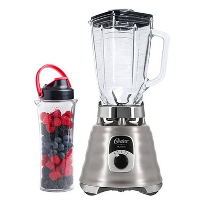 Kit Oster New Osterizer Liquidificador E Jarra Blend N Go Aço Escovado 220V