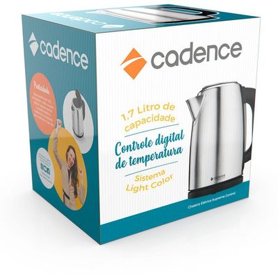 Chaleira Elétrica Cadence Inox Control 1,8L 110V