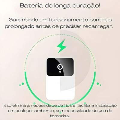 Campainha Com Câmera Sem Fio Inteligente Interfone Com áudio