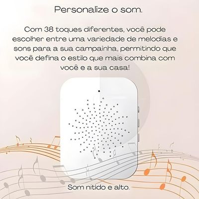 Campainha Com Câmera Sem Fio Inteligente Interfone Com áudio