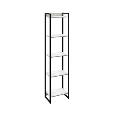 Estante Dynamica 45x30x187cm C/05 Prateleiras Snow / Est.preta Snow / Est.preta
