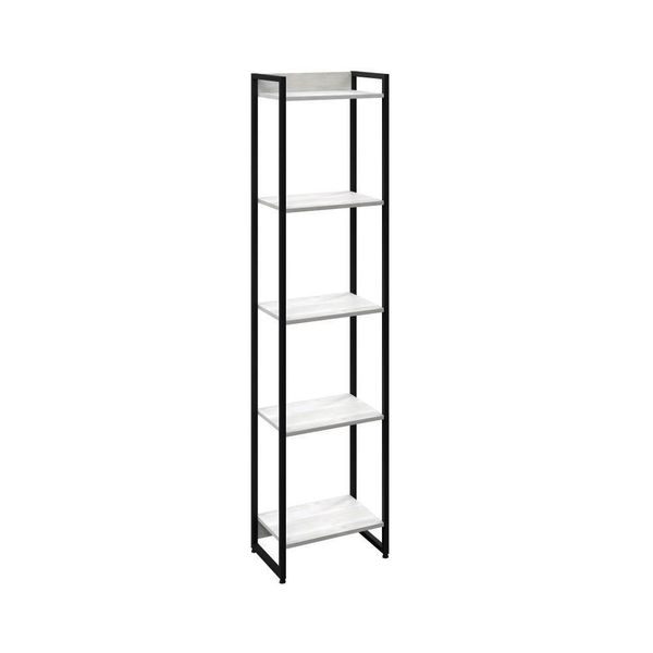 Estante Dynamica 45x30x187cm C/05 Prateleiras Snow / Est.preta Snow / Est.preta