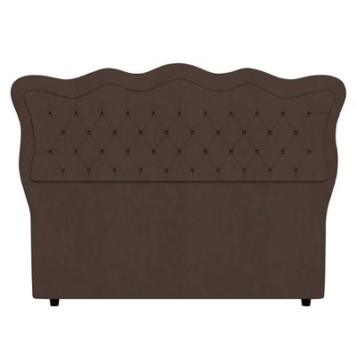 Cabeceira Casal King Cama 195cm Oregon I02 Veludo Marrom - Mpozenato