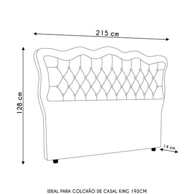 Cabeceira Casal King Cama 195cm Oregon I02 Veludo Marrom - Mpozenato